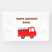 Banner für Feuerwagen Geburtstag Party (Horizontal)