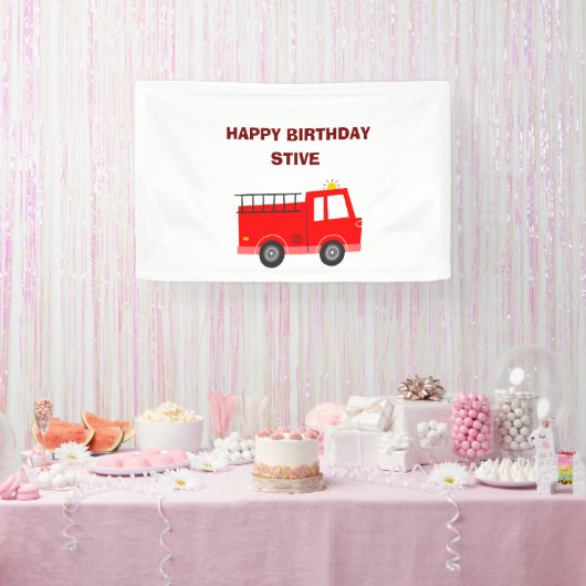Banner für Feuerwagen Geburtstag Party (Party)