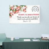 Banner für florale Unternehmenshappy Nurses Week (Messeveranstaltung)