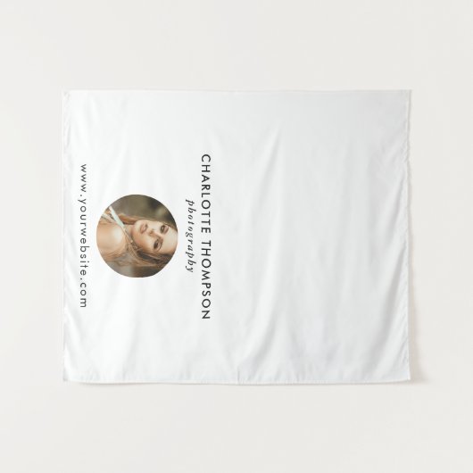 Banner für Fotograf Pop Up Shop Table Runner Wandteppich (Vorderseite (Horizontal))