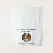 Banner für Fotograf Pop Up Shop Table Runner Wandteppich (Vorderseite)