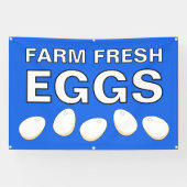 Banner für frische Eier vom Bauernhof (Horizontal)