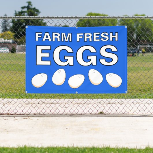 Banner für frische Eier vom Bauernhof (InSitu)