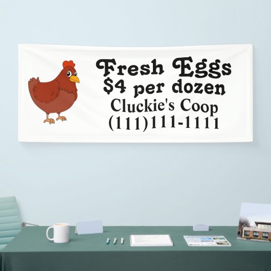 Banner für frisches Ei (Messe)