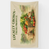 Banner für frisches Gemüse und Eier von freilaufen (Vertikal)