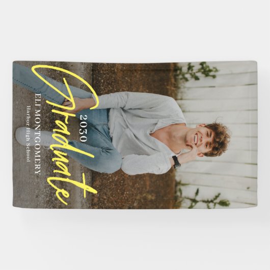 Banner für gestrichene Word-BEARBEITBARE Abschluss (Horizontal)