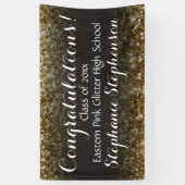 Banner für Glitzer-Hintergrund Gold Graduation Par (Vertikal)