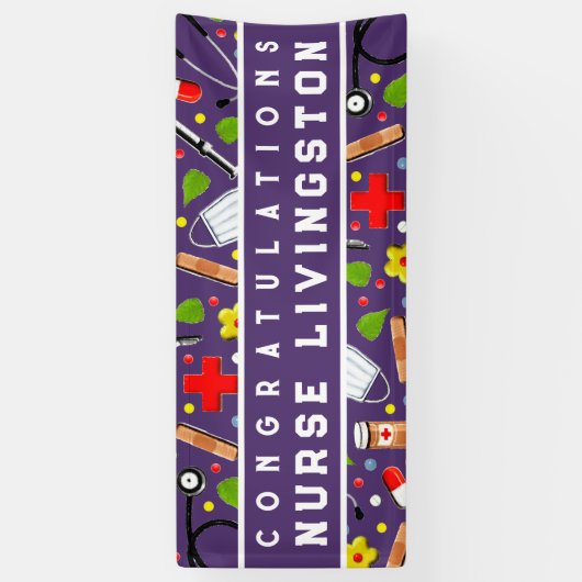 Banner für Glückwunsch von Krankenpflegerinnen und (Vertikal)