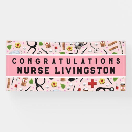 Banner für Glückwunsch von Krankenpflegerinnen und (Horizontal)