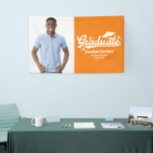 Banner für Graduate Orange Graduation Party Foto (Messeveranstaltung)