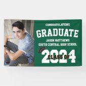 Banner für grünen Abschluss 2024 mit Cap (Horizontal)