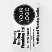 Banner für Heizung und Sanitär mit Ihrem Logo (Vertikal)