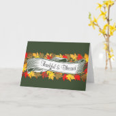 Banner für Herbstlaub Karte (Gelbe Blume)