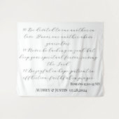 Banner für Hochzeiten in der Bibel 12:10-12 Wandteppich (Vorderseite (Horizontal))