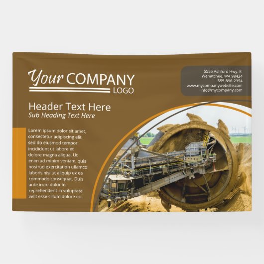 Banner für horizontale, braune und gelbe Wand (Horizontal)