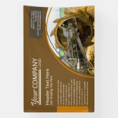 Banner für horizontale, braune und gelbe Wand (Vertikal)