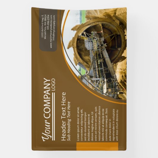 Banner für horizontale, braune und gelbe Wand (Vertikal)