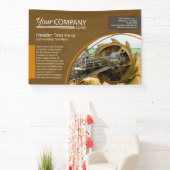 Banner für horizontale, braune und gelbe Wand (InSitu)