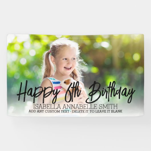 Banner für jedes Alter Kindergeburtstag Party Benu (Horizontal)