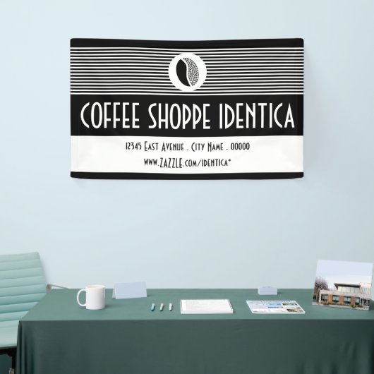 Banner für Kaffeebohnen (Messeveranstaltung)