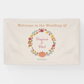 Banner für Kranz und Hochzeit im Herbst (Horizontal)