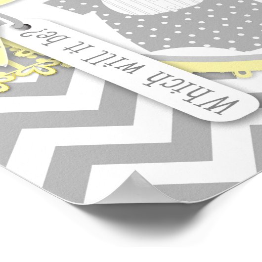 Banner für Krawatte oder Tutu-Gender-Aufdeckung Poster (Ecke)