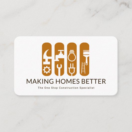 Banner für kreative Bauweise Handyman Tools Visitenkarte (Vorderseite)