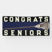 Banner für Lacrosse Team Seniors Navy Blue Glückwu (Horizontal)