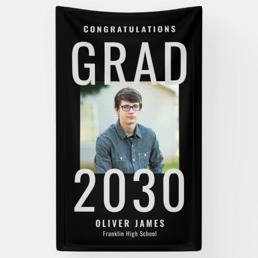 Banner für lebenslängliche EDITABLE-FARBEN-Abschlu (Vertikal)