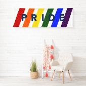 Banner für LGBTQ PRIDE Diagonal-Regenbogenstreifen (Insitu)