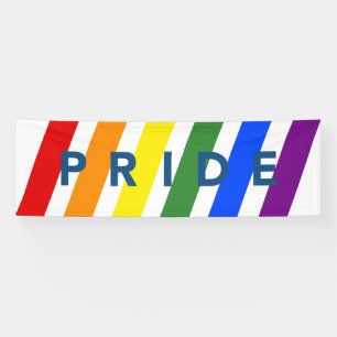 Banner für LGBTQ PRIDE Diagonal-Regenbogenstreifen