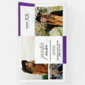 Banner für lila 3 Foto Abschluss (Vertikal)