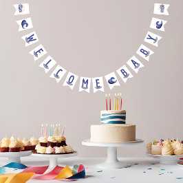 Banner für lila Babydusche