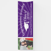 Banner für lila benutzerdefiniertes Foto 8' breite (Vertikal)