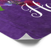 Banner für Lila Party mit heller Wasserfarbe Poster (Ecke)