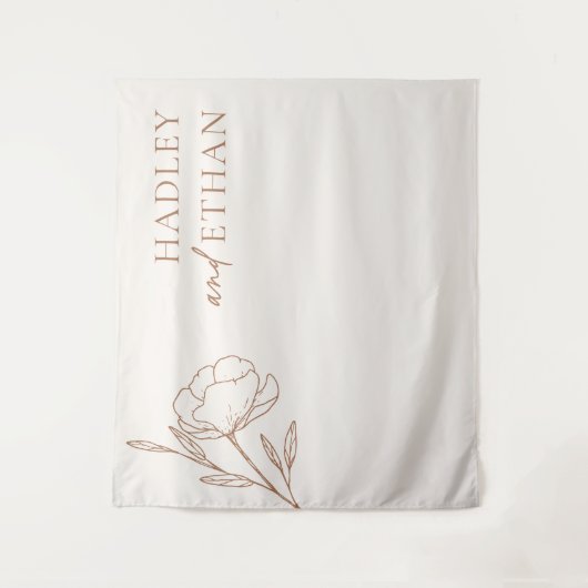 Banner für Minimalistische Hochzeiten Wandteppich (Vorderseite)