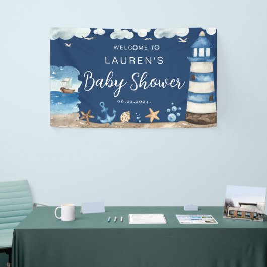 Banner für Navy-Baby-Dusche (Messeveranstaltung)