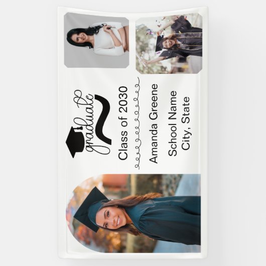 Banner für niedliche Abschluss-Collage (Vertikal)