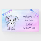 Banner für niedliche Elephant-Babydusche (Horizontal)