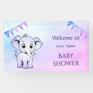 Banner für niedliche Elephant-Babydusche