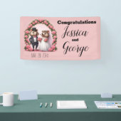 Banner für niedliche Igel-Hochzeit (Messe)