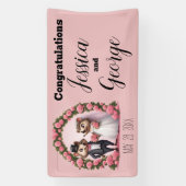 Banner für niedliche Igel-Hochzeit (Vertikal)