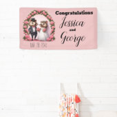 Banner für niedliche Igel-Hochzeit (InSitu)