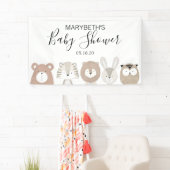 Banner für niedliche Wildtiere Babydusche (Insitu)