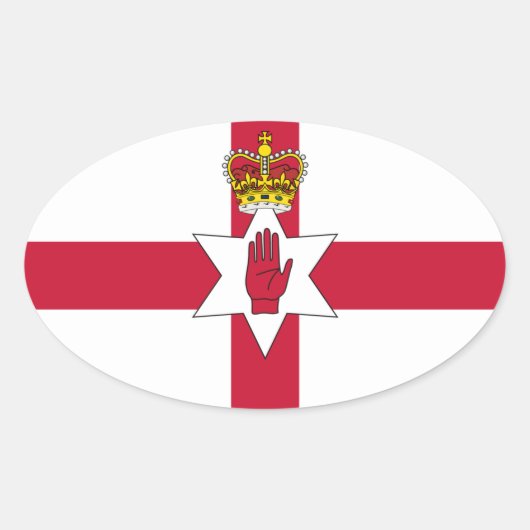 Banner für Nordirland Ovaler Aufkleber (Vorderseite)