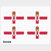 Banner für Nordirland Ovaler Aufkleber (Blatt)