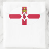 Banner für Nordirland Ovaler Aufkleber (Tasche)