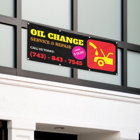 Banner für Ölwechsel (Äußeres Gebäude)