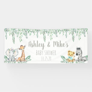 Banner für personalisierte Jungle Babydusche
