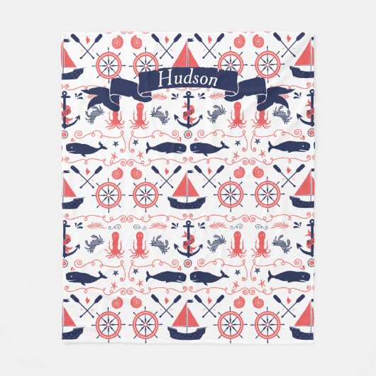 Banner für personalisierte Korallenriffe Fleecedecke (Vorderseite)